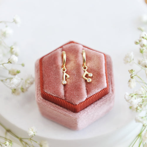 Kaylee Musuc Note Huggie Hoops