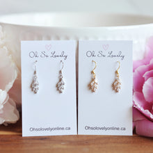 PAISLEY Petite crystal leaf earrings