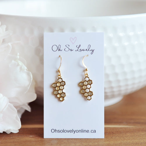HONEY BEE COMB Earrings