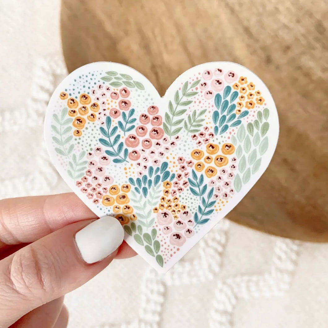 Floral Heart Sticker