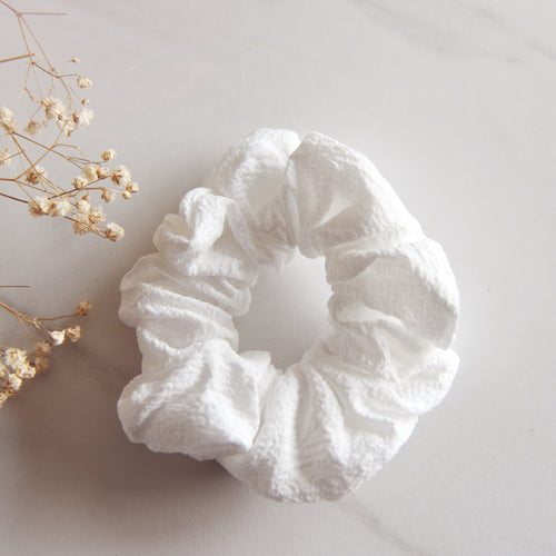 White textured Scrunchie