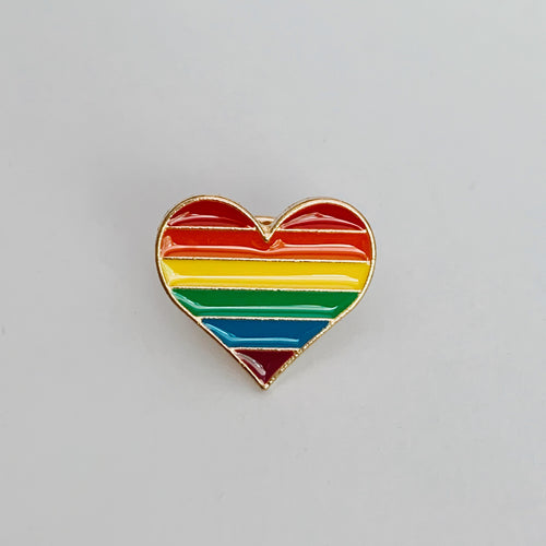 Rainbow Heart Enamel Pin