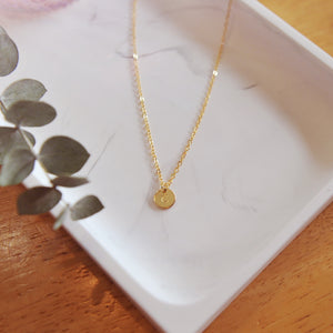 Custom initial stamped necklace