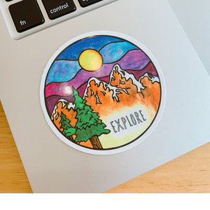 Explore sticker