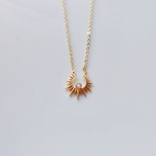 Sun ray opal necklace