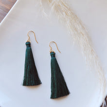 Zoey Emerald Tassel Earrings
