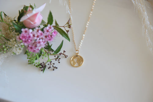 World Map Necklace