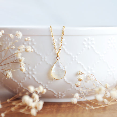 NADIA  Stunning Mother of pearl Charm Necklace