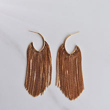 POPPY Gold Tassel Earrings, Glam, Party Earrings