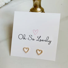 Jane diamond heart studs