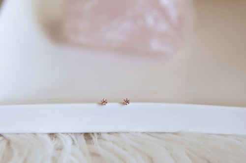 Rose Gold Diamond Studs