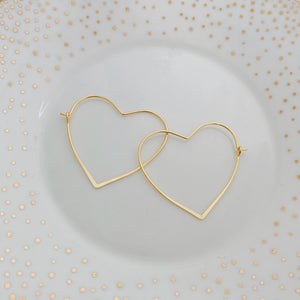 Heart Hoops Gold and Silver