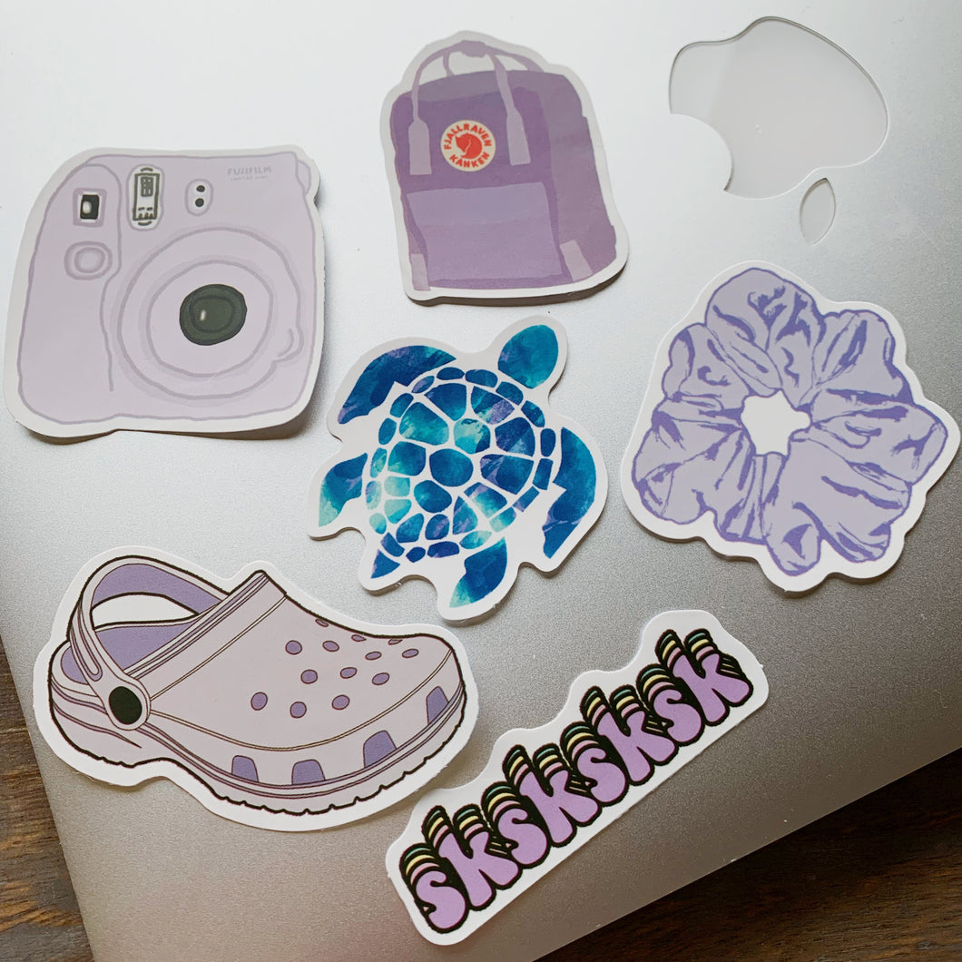 Vsco purple sticker set