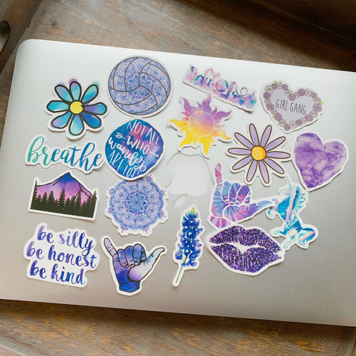 Purple sticker set