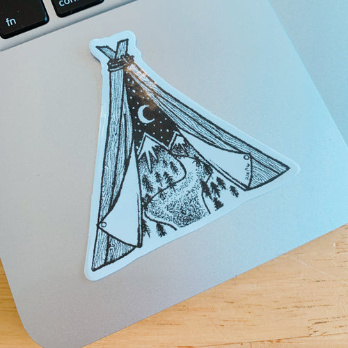 Tent sticker
