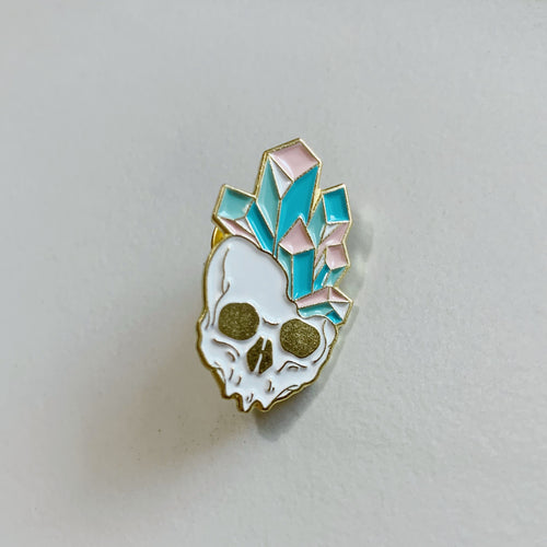 Skull Head Enamel Pin 3