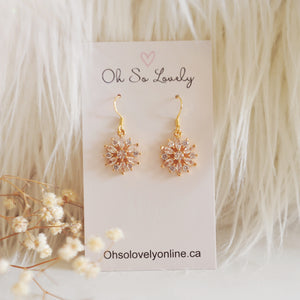 Crystal Flower Earrings