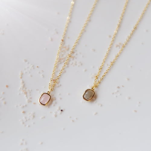 Faceted Gemstone Necklace