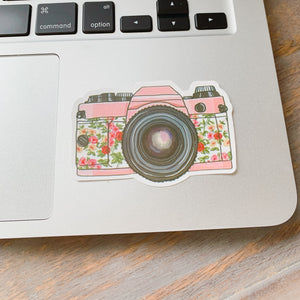 Floral camera sticker