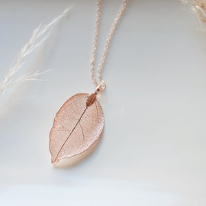 Real leaf necklace