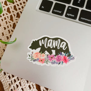 Floral Mama Bear Sticker