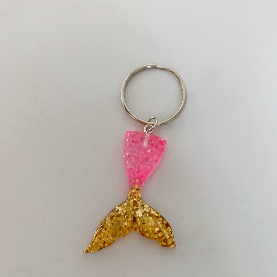Mermaid keychain pink