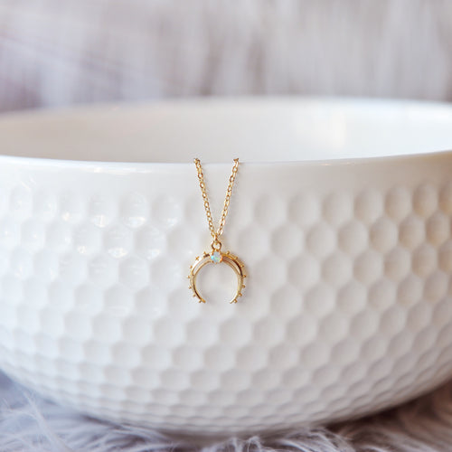 Opal crescent moon