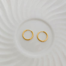 12mm Gold plated hoops