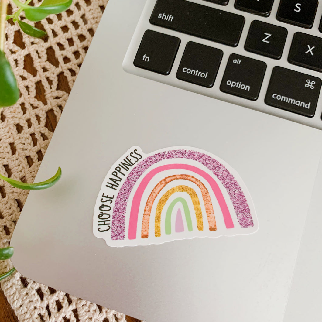 Choose Happiness Rainbow Sticker