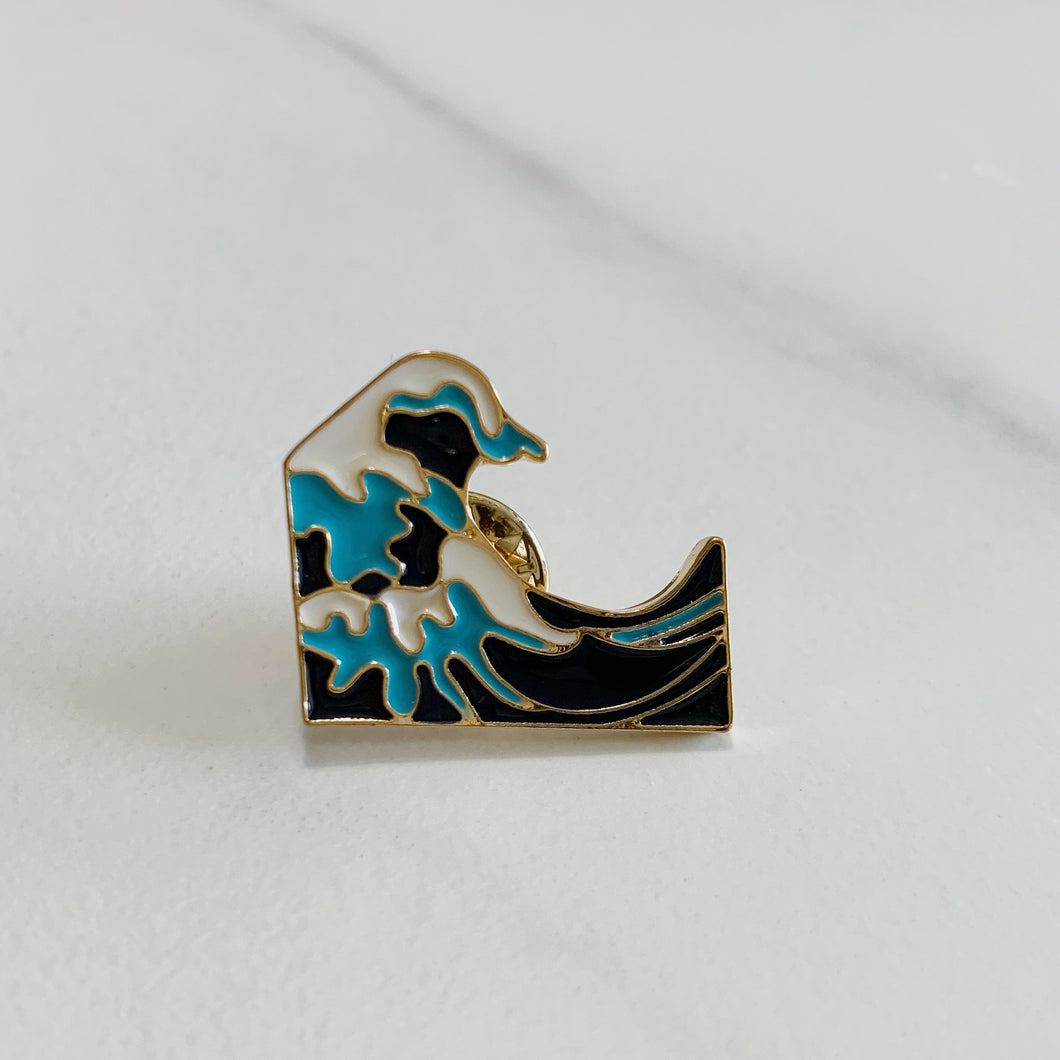 Wave Enamel Pin