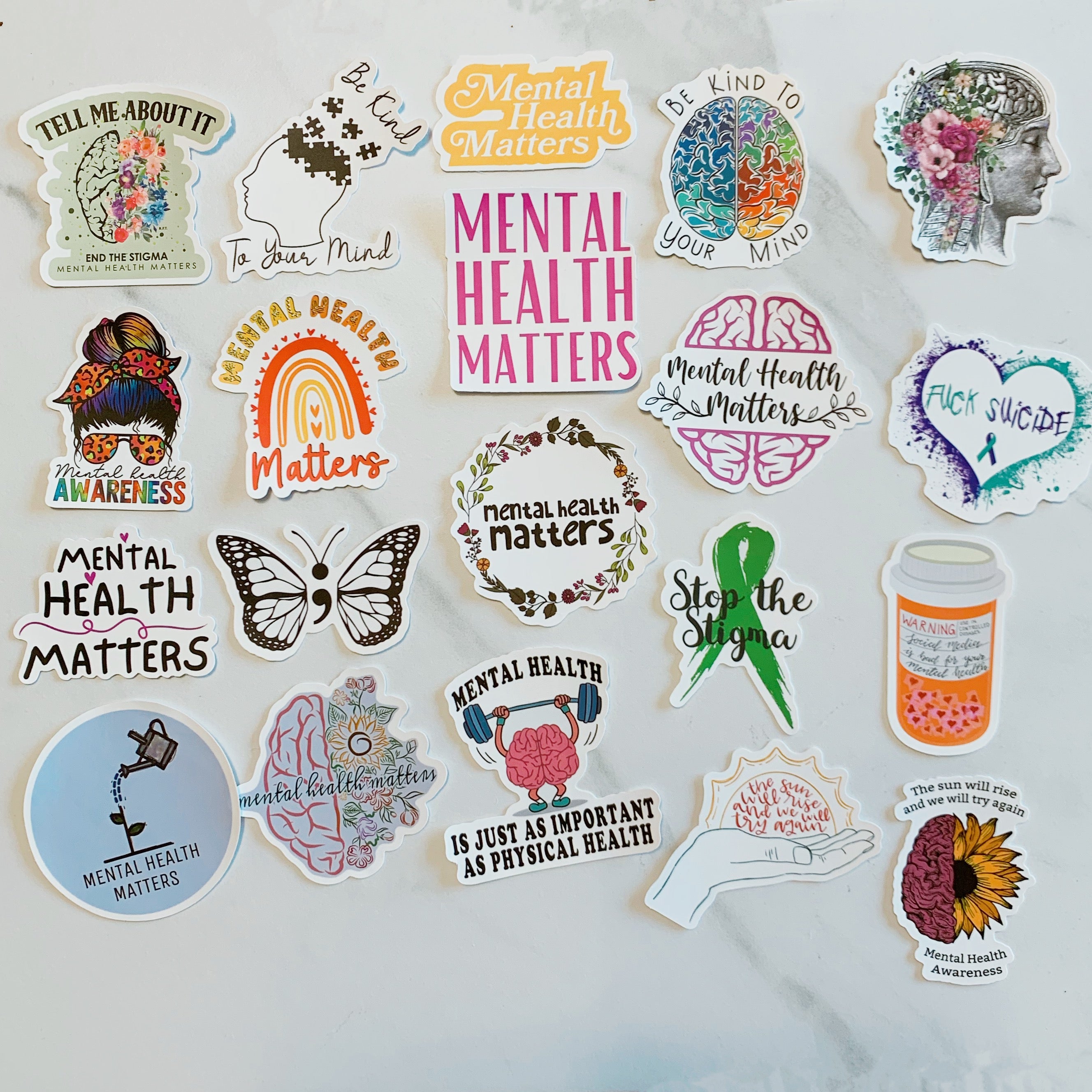 Brain Fog Tracker Stickers / 54 Fun Vinyl Stickers (1/2”) / Health Wellness  Stickers Period Menstruation Menopause/Essential Productivity Life Planner