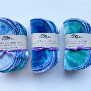 Mermaid 6-pack tie dye organic wipes