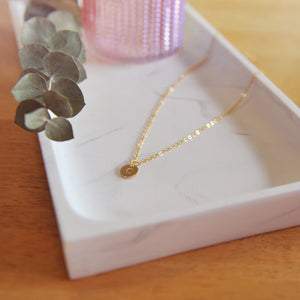 Custom initial stamped necklace
