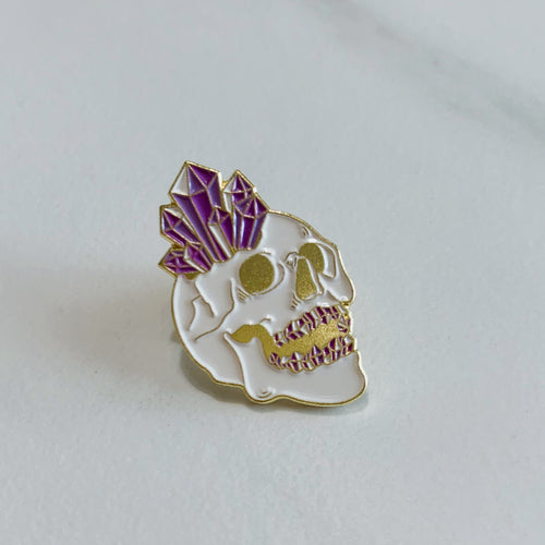 Skull Head Enamel Pin 4