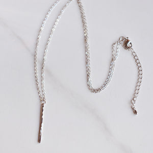 NATALIE, Silver Bar Necklace, Minimalist, Everyday chain
