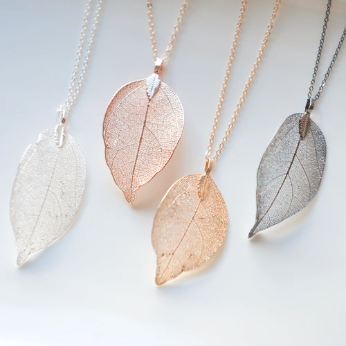 Real leaf necklace