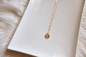 Matte Gold Pendant Necklace
