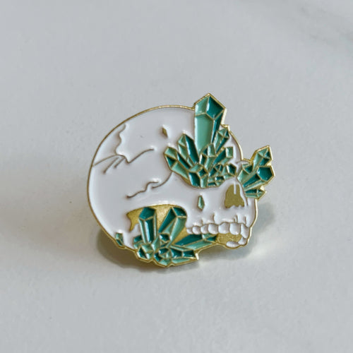 Skull Head Enamel Pin 1