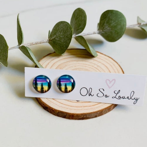 Bright sunset studs
